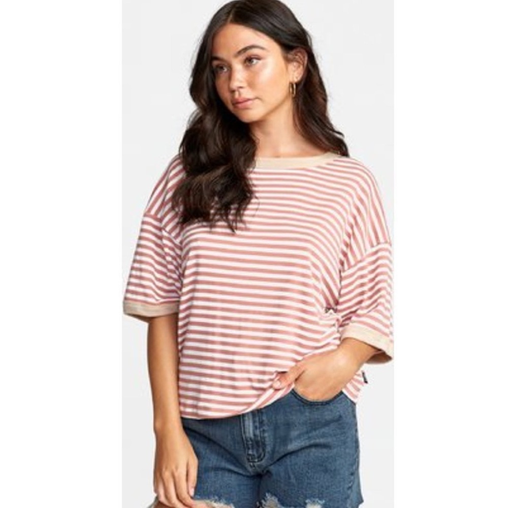 NWT - RVCA No Regard Tee - Dusty Rose - Size Small